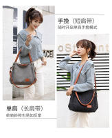 Bolso de hombro de mujer de lona cruzado de gran capacidad para estudiante literario simple - details 6