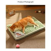 Cama a cuadros para perros pequeños y medianos, sofá de lujo, cálido, pelusa para dormir, extraíble, lavable, para invierno - details 8