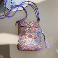 Nueva bolsa de teléfono móvil con bordado de cuerpo cruzado de brocado chino - details 36