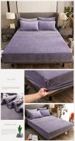 Sábana Ajustable de Coral Caliente para Invierno WOSTAR con Forro de Terciopelo para Cama Individual y Doble Protector de Colchón Cubierta de Tela 150 180 Lavado en Máquina Estilo Moderno - details 16