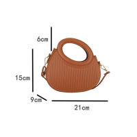 Bolsos de hombro de PU suave, bolso cruzado con forma de Luna, Asa superior portátil, regalo para dama y novia, nuevo - details 3