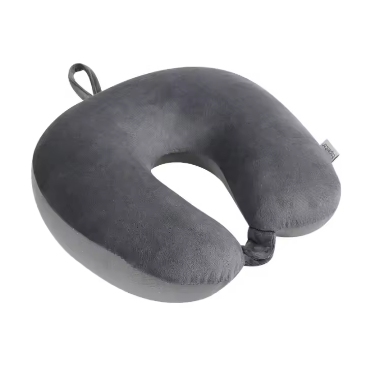 Almohada suave para el cuello del coche, almohada de viaje con partículas de espuma para mayor comodidad en aviones, coches y uso en el hogar y la Oficina, juguete de peluche, 1 unidad - 1