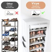 Zapatero de 11 Niveles, Mueble Zapateros de Tela para 20-22 Pares de Zapatos, Armario Zapatero Estrecho y Alto con Funda para Entrada Recibidor, Pasillo, Dormitorio - details 5