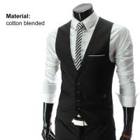 Chaleco de hombre, traje de un solo pecho, chaleco ajustado para hombre, chaleco informal sin mangas para hombre, chaleco Formal de negocios, talla asiática - details 15