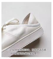 Primavera nuevos zapatos blancos de cuero para mujer, el verano delgado puede pisar el talón, zapatos casuales planos. - details 6