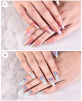 KADS-puntas de uñas postizas profesionales, 500 piezas, con gradiente brillante, de colores, fáciles de operar - details 11