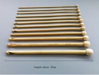 Agujas de Punto Afgano de Bambú 12 Tamaño 25CM 3.0MM-10.0MM Kit de Agujas de Punto para Costura Accesorios de Escritorio y Artesanía Hecho en China - details 2