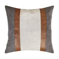 Funda de cojín de lino de retales, cubierta de almohada de cuero para sofá, decoración del hogar, novedad - details 4