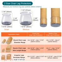 Tapas de goma para patas de Silla, protectores de silicona para suelos de madera dura, antiarañazos y Reduce el ruido, 16 piezas - details 0