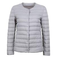 Abrigo de mujer ultra ligero de pluma de pato con tejido mate cálido abrigo a prueba de viento parka chaquetas de down para mujer material de exterior de nylon material de forro de poliamida tipo de botón de cierre - details 7