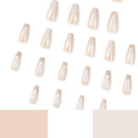 24 piezas de uñas postizas de cobertura completa para mujer, sin esmalte, para personas expertas en manicura - details 4