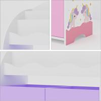 Estantería para Niños de 3 Niveles y 4 Cajas Diseño de Dinosaurio Verde/Amarillo - details 16
