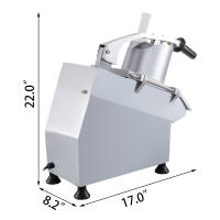 SucceBuy Cortador de verduras eléctrico, procesador de alimentos de 550 W con 6 discos de corte, acero inoxidable y aleación de aluminio fundido - details 0