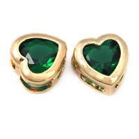 Pulsera de Abalorios de Brass de Oro 18K con Encantos de Corazón de Zirconia - details 4