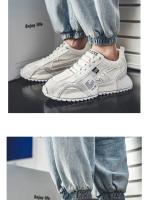 Zapatos para hombre, mocasines deportivos informales para las cuatro estaciones, diseño de tendencia, zapatillas de deporte de cuero con cordones, cómodas y transpirables - details 17