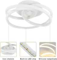 Goeco Lámpara de Techo Moderna 40W Iluminación Blanca Fría/Cálida Montaje Semi-Flush - details 2