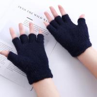 Guantes cálidos y suaves para hombre y mujer, manoplas coreanas de piel sintética, accesorios de mano cálidos, guantes de felpa, guantes de medio dedo - details 6