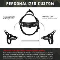 Arnés de nailon personalizado para perros, chaleco reflectante sin lágrimas para perros medianos y grandes, suministros de entrenamiento para pastor alemán - details 3