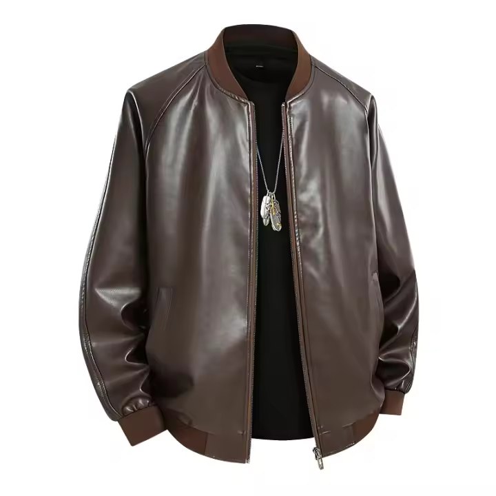 Hombre lther, 2025 6XL 7XL 8XL t, t torcycle, otoño, hip-hop, impermeable suave - 1