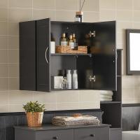 Armario Auxiliar Multiusos de Pared Mueble Baño Colgar Armario Suspendido con 2 Puertas Blanco 60 x 30 x 60 cm - details 14