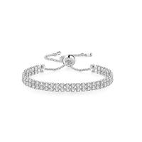 Pulsera de tenis para mujer de lujo práctico ajustable garras mosaico Zirconia Color oro rosa joyería de moda regalo - details 6
