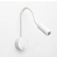 Luz de lectura LED de bronce de 3W, lámpara de pared con cuello de cisne negra, blanca y plateada para cabecera de cama, escritorio, interruptor de noche de 4000K - details 7