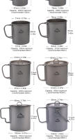 Widesea-Tasa de camping de Titanio, tazas ideales para exteriores, al aire libre, utensilios para comida campestre, aventura y senderismo - details 2
