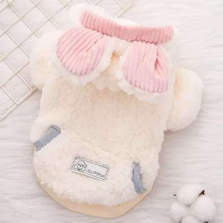 Camiseta de invierno con estampado de oso de peluche cálido para perros - 1