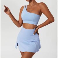 Sujetador deportivo de hombro con diseño hueco asimétrico, sujetador de Yoga, Top deportivo de alto soporte, ropa deportiva para mujer - details 9