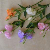 Flores artificiales de Lisianthus de tacto Real, flores de seda, ramo de novia, flores falsas de Eustoma, suministros para fiestas elegantes - details 4