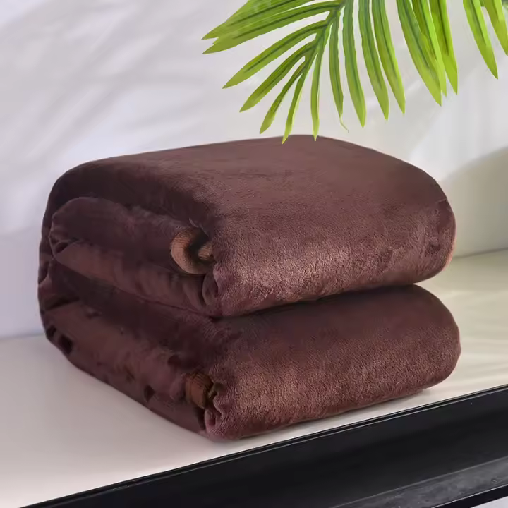 Manta de Coral Suave Super Gran Tamaño 120x200cm Ligera y Sólida en Color Rosa Para Sofá y Cama Forro de Tela de Mink - 1