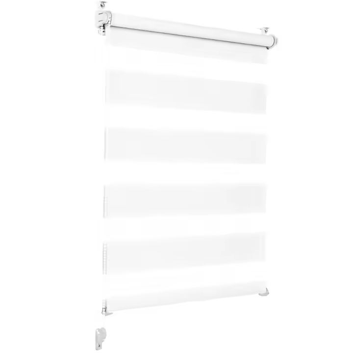 Estor enrollable doble sin taladrar, protección solar, estor enrollable para ventana, 90cm x 150cm - 1