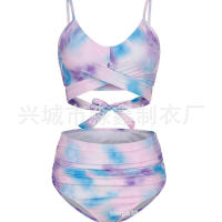 Bikini de dos piezas de cintura alta con estampado de leopardo, traje de baño sexy para mujer - details 18