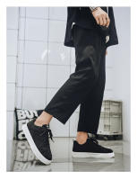 Zapatos para caminar con suela de plataforma para hombre, calzado para monopatín, cómodas zapatillas de tenis a la moda para hombre, Color sólido - details 20