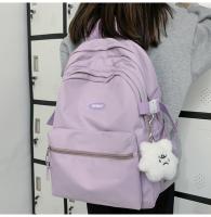 Nueva Mochila Sencilla para Estudiantes Universitarios Mochila de Color Sólido para Hombres y Mujeres - details 20