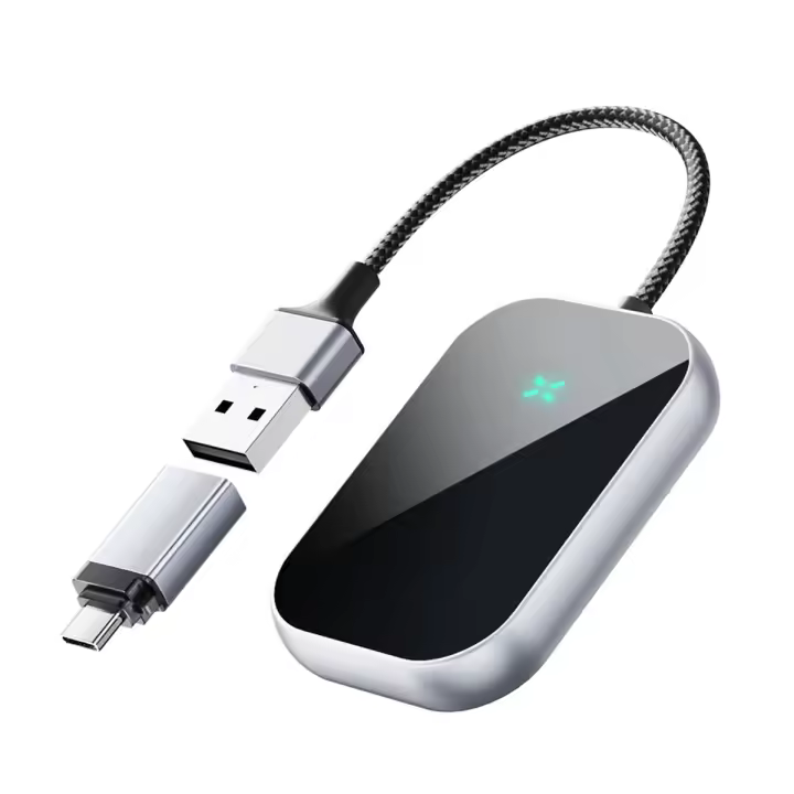 Adaptador inalámbrico para Carplay, conversión de CarPlay con cable a adaptador inalámbrico para IPhone IOS 10 + y para Android Auto,C - 1