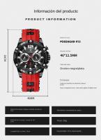POEDAGAR Multifunción nuevo hombre reloj de silicona con reloj de cuarzo - details 7