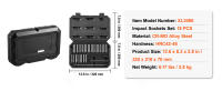 SucceBuy Juego de llaves de impacto de 3/8", juego de llaves métricas profundas de 18 piezas de 8-22 mm, acero de aleación CR-V de 6 puntos para reparación de automóviles - details 6