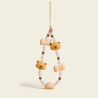 Cadena con cuentas de capibara, oso galleta, antipérdida, cordón, decoración, corazón para niña, correa para móvil, decoración para teléfono - details 7