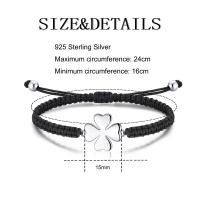 4 Hojas Pulsera Mujer Niña Plata de Ley 925, Amistad Pulsera Niña, Pulsera Trenzado Cuerda Antialérgica Suerte Amuleto, Originales Regalos Mujer Cumpleaños - details 3