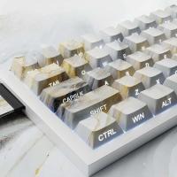 Lado de mármol grabado transmisión de luz original sublimación de calor de cinco lados PBT pequeño juego completo de teclado con teclas 84/98/10 - details 0