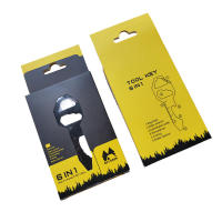 Llave de Camping Accesorios Herramientas al Aire Libre en Acero Inoxidable Clip de Carabiner Abrebotellas Llavero Anillo Multifuncional Card Tool - details 9