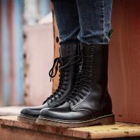 Botas De Cuero Para Hombre, Botas De Trabajo De Caña Alta Transpirables Y Resistentes Al Desgaste, Impermeables Y Cálidas - details 4