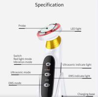 Masajeador Facial con vibración de alta frecuencia, dispositivo de tonificación Facial con luz Led roja, masajeador ultrasónico EMS, microcorriente - details 3