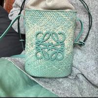 ⭐ ⭐ ⭐ Bolso de paja francés 2025 nuevo bolso Luojia tejido a mano bolso de mujer bolso de cubo bolso de mensajero de hombro bolso pequeño verano - details 8