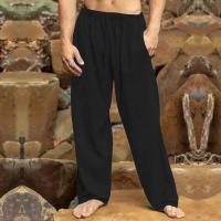 Pantalones de lino y algodón holgados para hombre, estilo casual, color sólido, tallas grandes S-3XL, verano 2024 - details 8