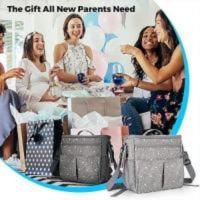 Mochila múltiple, de Mamá Bolsa, Bolsa de almacenamiento portátil para cochecito de Bebe, cinturón antideslizante, cochecito de Bebe con portavesos, cochecito de Bebe, Bolsa para teléfono móvil, accesorios para cochecito de mascotas (Gris Claro) - details 4