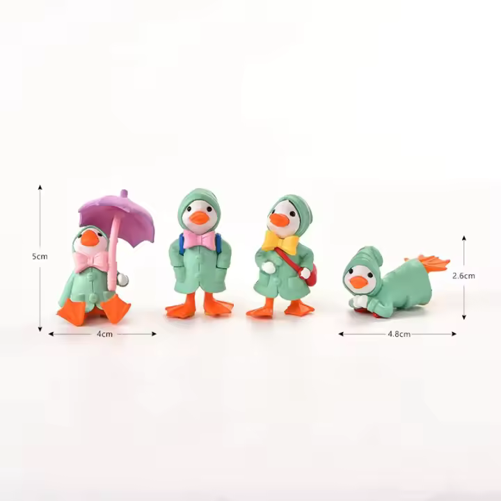 Figuras DIY, manualidades, juguetes, miniaturas, modelo bonito, adorno de pato, Mini decoración de paisaje de resina para decoración del hogar, suministros, regalos - 1