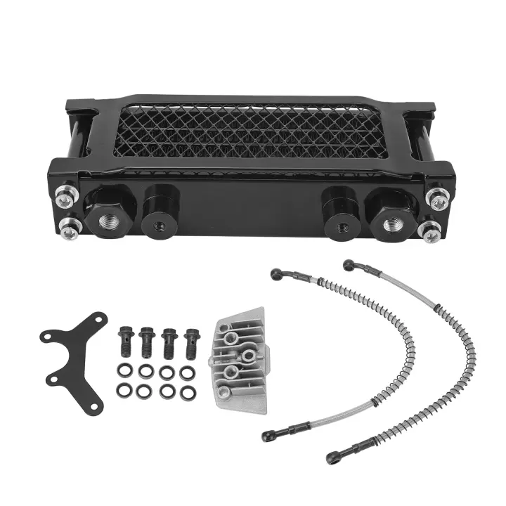 Kit de enfriador de aceite de aluminio para motocicleta, reemplazo de alta eficiencia para Monkey 125, 50cc a 150cc, Dirt Pit Bike, negro, 4 filas - 1