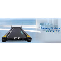 BORGUSI Auto Incline - Capacidad de 300 lb, Cinta de correr eléctrica plegable de 3.0HP con velocidad de hasta 8.5 MPH, Máquina para correr con banda de correr de 17.5" de ancho. - details 3